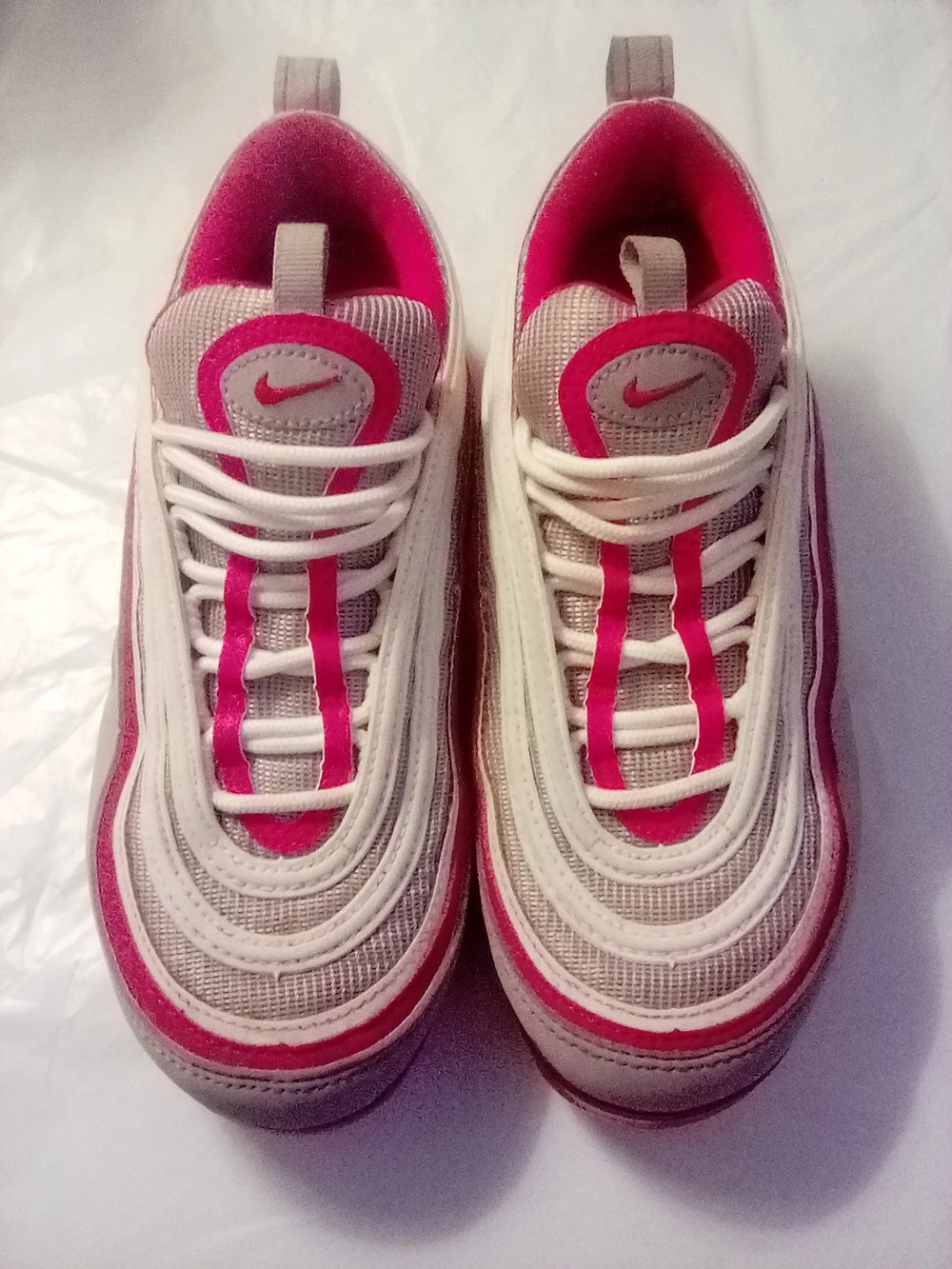Nike Kids' Red and White Air Bubble Sneakers